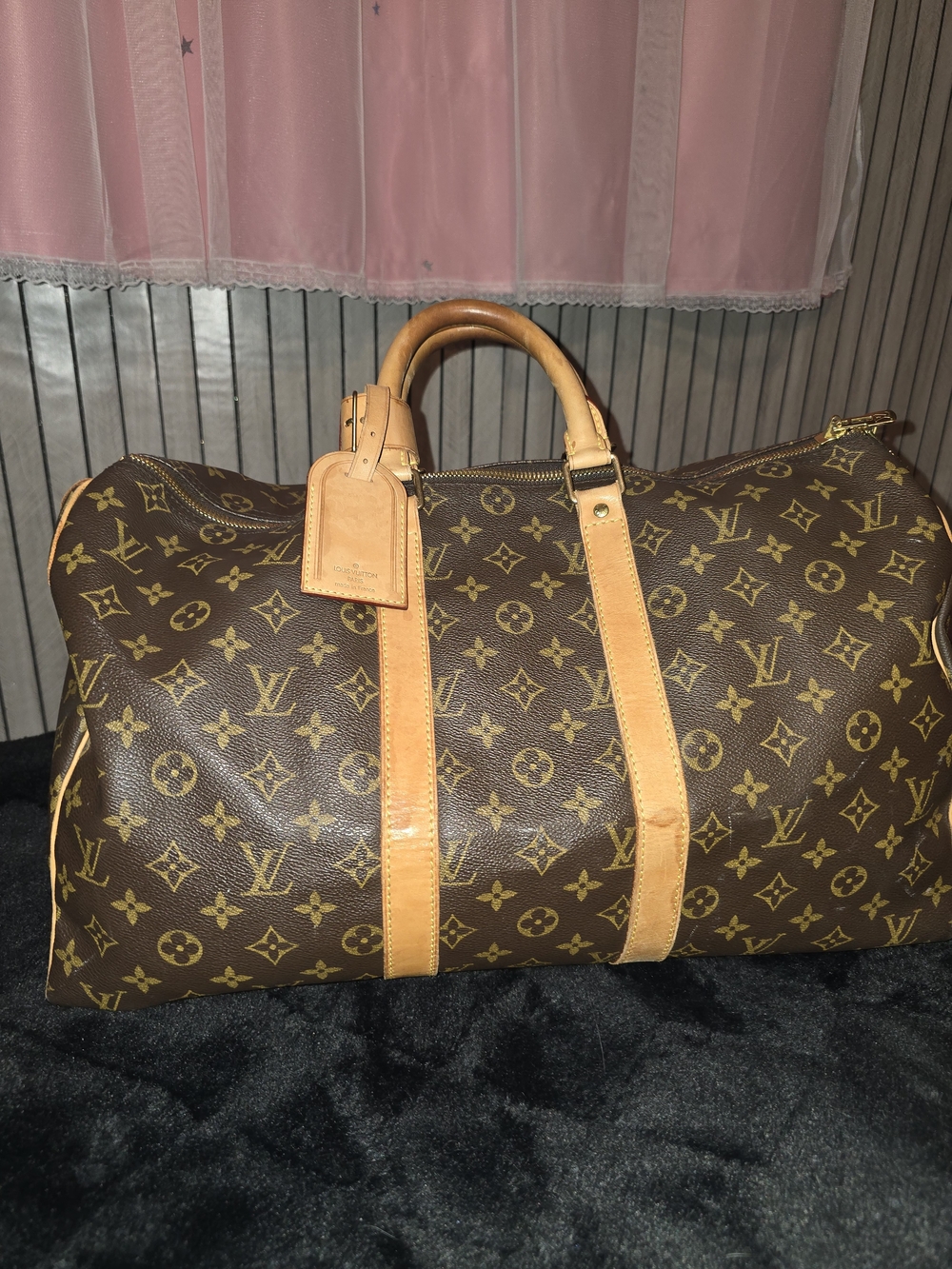Louis Vuitton Brown & Tan Monogram Travel Duffel